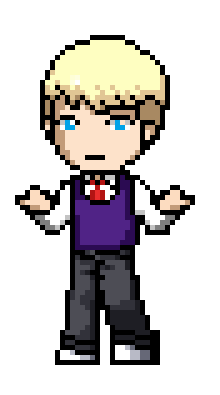 blonde male pixelated character